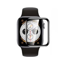 Apple Watch 44mm Uyumlu Zore PMMA Silikon Body Saat Ekran Koruyucu (Siyah)