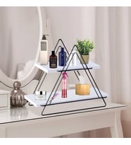 Dekoratif Mutfak Ve Banyo Düzenleyici Organizer Raf (Siyah - Beyaz)