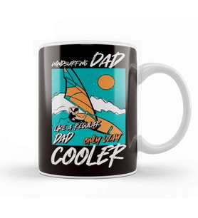 Windsurfer Dad Windsurfing Father Water Sports Surfer Ocean Kupa Bardak Porselen