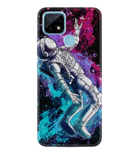 Realme C11 C21 C21Y C25Y C11 2021 Kılıf Desemli Silikon Astronot Signs 1753