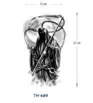 TH-689 ORTA BOY AZRAİL DESEN GEÇİCİ DÖVME-TATTO