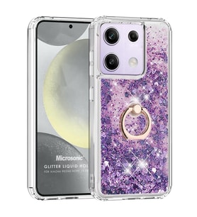 Microsonic Xiaomi Redmi Note 13 Pro 5G Kılıf Glitter Liquid Holder Pembe (Mor)