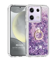 Microsonic Xiaomi Redmi Note 13 Pro 5G Kılıf Glitter Liquid Holder Pembe (Mor)