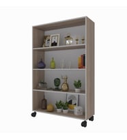 Kenzlife kitaplık beril 148*090*020 crd tekerlekli mutfak dolabı banyo ofis ayakkabılık kiler