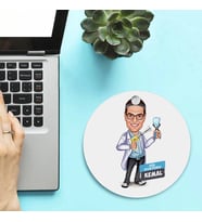 Kişiye Özel Karikatürlü Erkek Diş Doktoru Mousepad
