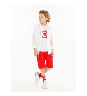 Civil Boys Erkek Çocuk Kapri 6-9 Yaş Kırmızı (Kırmızı)