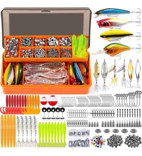 Valkyrie Profesyonel Balık Avı Seti – 354 Parça Yem, Kanca, Kurşun, Sahte Yem Kutulu Full Set
