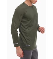 Ghassy Co. Erkek Nem Emici Performans Uzun Kollu Egzersiz Tshirt (Haki)