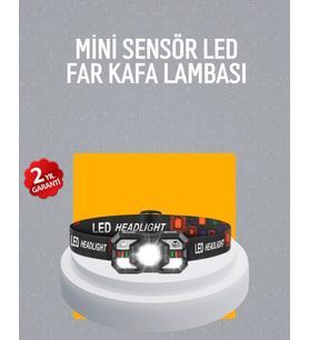 Şarj Edilebilir Led Far Hareket Sensörlü 5 Modlu