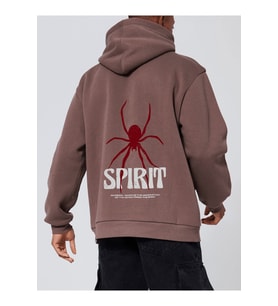 Unisex Oversize Spirit Kapüşonlu Sweatshirt