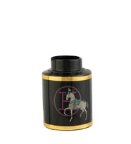 Vitale Horse Yaldız Vazo Siyah Gold 12x12x17 cm AK.WLT0704