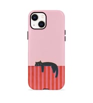 iPhone 15 Plus Vorian Çift Katmanlı MagSafe Kılıf Lazy Cat Sunset