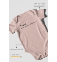 Teyze; Anne Gibi Ama Daha Cool Baskılı Bebek Zıbını – Çıtçıtlı Body  %100 Pamuk Kısa Kol (Pastel Pembe)