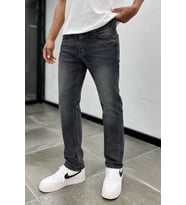 Erkek Gri Regular Kot Pantolon Likralı