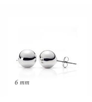 Gümüş Top Küpe - 6 mm