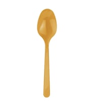 Plastik Lüx Altın Renk Kaşık - Parti Davet Piknik Çorba Yemek Kaşığı - 18 Cm. - 250 Adet