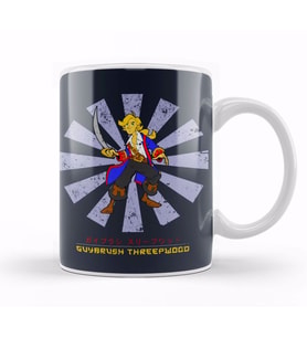 Guybrush Threepwood Retro Japanese Kupa Bardak Porselen
