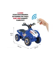 UJ Toys  Akülü Araba 6 Volt Uzaktan Kumandalı 2-4 Yaş (Mavi)