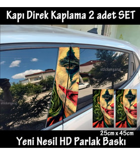 kötü palyaço  folyo - 2kapı için 2adet sticker kaplama - tuning modifiye
