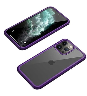 iPhone 13 Pro Max Kılıf Ön Arka Tam Kapatan Premium 360 Tam Koruma Lüx Kapak (Mor)