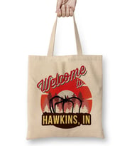 Welcome To Hawkins Indiana Stranger Things Bez Çanta Uzun Saplı