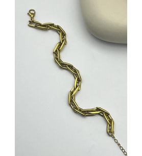 Çelik Gold Tasarım Bileklik - 25-blk130