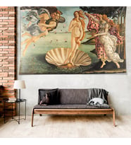 Antik Yunan Mitolojik Tablo Leke Tutmaz Kadife Dokulu Kumaş Duvar Örtüsü Duvar Halısı Tapestry (Karışık)