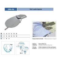 Gizli Lastik Temiz Katlama Aparatı 6x8 / UMA-86