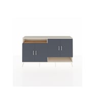 Arges Konsol 6 Raflı 4 Kapaklı 176x30x99 Aytaşı-Antrasit/Çam