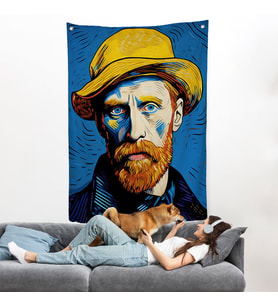 Vincent van Gogh Portre Duvar Örtüsü-7752