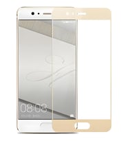 Huawei P10 Ekranı Tam Kaplayan Düz Cam Koruyucu (Gold)