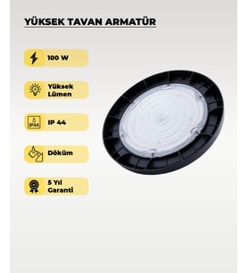 Yüksek Tavan Armatür 100W - 6500K Beyaz Işık - 5 YIL GARANTİ