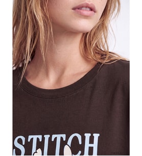LCW Young Kahverengi Stitch Baskılı Kadın Pijama Altı