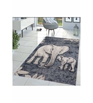 Rovigo Home Dijital Baskı Yıkanabilir Kaymaz Taban Salon Halısı RVG1462 50x80 cm (Mavi)