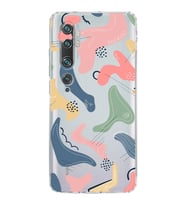 Xiaomi  Mi Note 10  Kamera Korumalı Kapak Abstract Tasarımlı Şeffaf  Kılıf