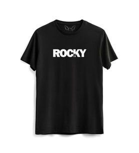 Rocky balboa Resimli Dijital Baskılı Siyah Tshirt