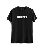 Rocky balboa Resimli Dijital Baskılı Siyah Tshirt
