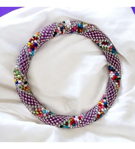 Chibeads Mor Renkli Boncuklardan Oluşan Kadın Bileklik