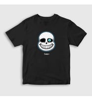 Presmono Unisex Çocuk Siyah Face Sans Undertale T-Shirt 32664tt
