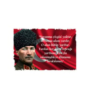 Mustafa Kemal Atatürk Yazılı Tablo/poster