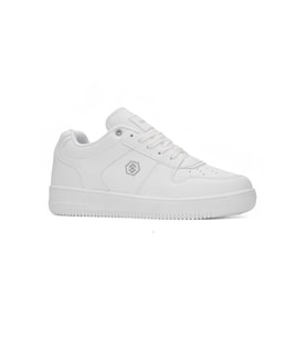 Günlük Unisex Spor Ayakkabı Bağcıklı Bilek Destekli Hafif Kalın Yüksek Taban Sneaker 2100 (Beyaz - Beyaz)