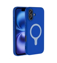 Lexroo iPhone 16 Kılıf M-Safe Şarj Özellikli Aris Silikon Kılıf - Saks Mavi