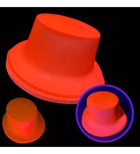 Neon Partisi Turuncu Renk Plastik Fötr Şapka