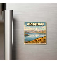 Ardahan Şehri - Pop-Art Travel - 9x9 cm Buzdolap Magneti