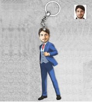 Kişiye Özel İş Adamı Ahşap Anahtarlık-3
