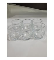 Cam 6'lı Yuvarlak Shot Bardağı Soju Shot Bardakları Seti Aşk Sanat