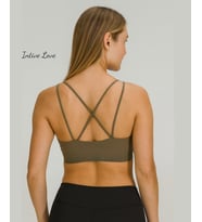 Mira Dikişsiz Hafif Dolgulu Çift Askılı Kopçasız Rahat Bralet/Sütyen/Büstiyer/Spor Sütyeni (Haki)