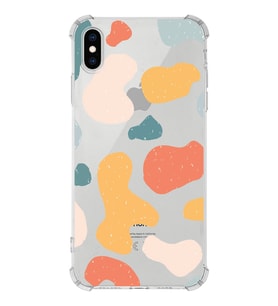 Apple iPhone XS Max Uyumlu Köşe Korumalı Antişok  Kapak Grunge Tasarımlı Şeffaf  Kılıf