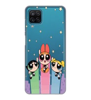 Samsung Galaxy A22/M22/M32 Uyumlu Powerpuff Girls Desenli Şeffaf Telefon Kılıfı