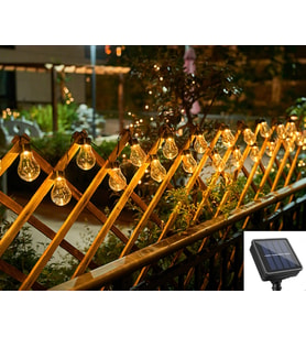 20 Ampullü Solar Güneş Enerjili Dekoratif Bahçe-Balkon Ledi 8 Animasyonlu Işık Zinciri